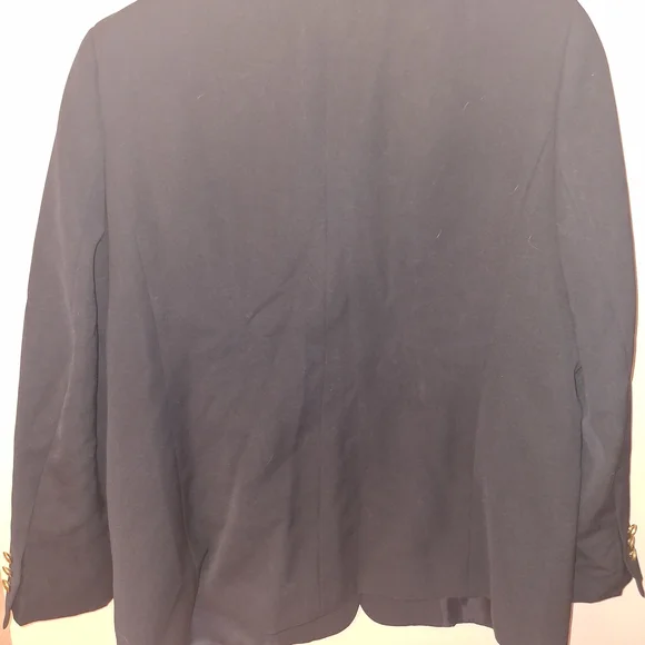 L.L. Bean Dark Blue Women's Blazer with Gold Accents - Picture 3 of 8
